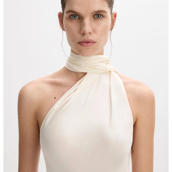 Beare Park Silk Satin Neck Tie Dress size 8 (us 4) - Picture 3 of 5